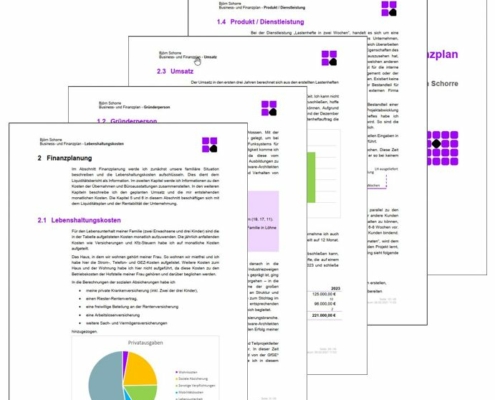 Bild vom Geschäftsplan